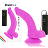 Dildo Diversia 21.5 cm cu vibrație și ventuză