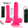 Dildo Diversia 20.5 cm cu vibrație și flexibilitate