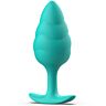Plug anal B swish Bfilled Basic Wave cu textură stimulatoare