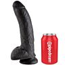 Dildo King Cock 22.9 cm cu bile pentru experiență realistă