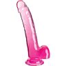 Dildo King Cock Clear 20.3 cm cu ventuză