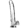 Dildo King Cock Clear cu ventosa 24.8 cm