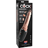 Dildo KING COCK PLUS PRO cu împingere, vibrații și încălzire