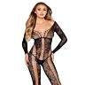 Bodystocking Leg Avenue 89369 | Design din dantelă și plasă