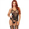 Bodystocking Leg Avenue cu dantelă tip halter