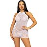 Rochie Mini Leg Avenue din Dantelă cu Detalii Din Pietre