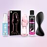 Set anal premium cu plug Satisfyer prin aplicație și plug din sticlă