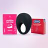 Set pentru cupluri cu inel vibrator Pretty Love, prezervative și lubrifiant