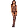 Bodystocking Passion BS119 cu detalii florale