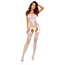 Bodystocking PASSION BS121 cu efect de garter