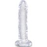 Dildo King Cock Clear 15,5 cm și ventuză de fixare