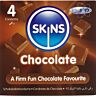 Prezervative SKINS Sabor Chocolate 4 bucăți - Deliciu în întâlniri intime