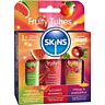 Kit Lubrifiante SKINS cu arome de pepene, căpșuni și mango