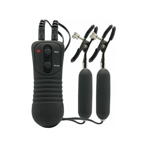 Pinze pentru Piezon FETISH FANTASY cu Vibrator și Tensiune Ajustabilă