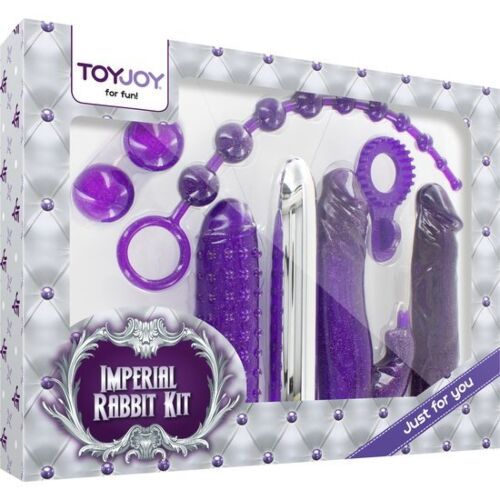 Kit de jucării sexuale TOYJOY Imperial Rabbit cu 7 opțiuni