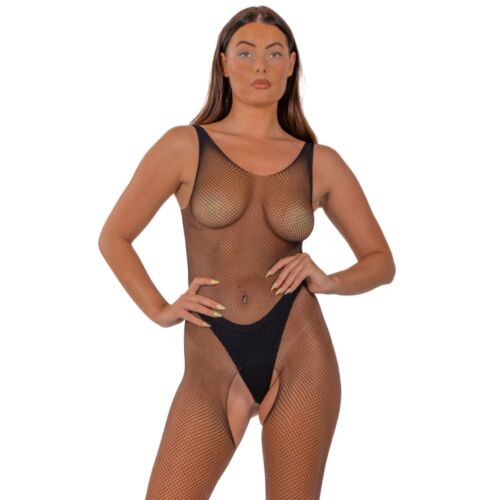 Bodystocking Lace Crotchless cu deschidere