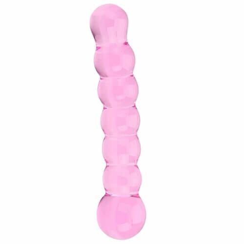 Dildo Spectrum Ribbed sticlă pentru utilizare anală și vaginală
