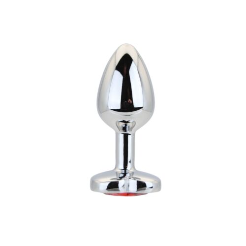 Butt Plug Toosh Heart Shaped cu piatră roșie mic