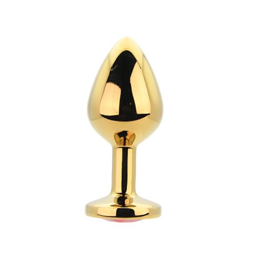 Butt Plug Toosh Metal Medium cu piatră roșie