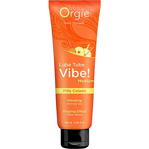 Lubrifiant Orgie LUBE TUBE VIBE PIÑA COLADA cu vibratie