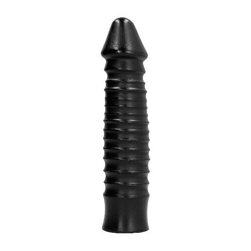Dildo All Black 26 cm cu textură estriată