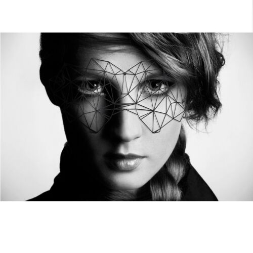 Masca BDSM Bijoux Vinyl Masks Kristine cu 6 designuri versatili