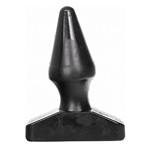 Plug Anal ALL BLACK 16 cm cu formă conică