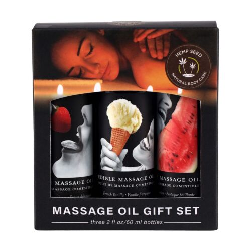 Set Ulei de Masaj Earthly Body 57ml - Vanilie, Căpșuni, Pepene