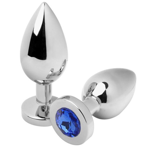 Plug Anal METAL HARD Diamond Blue Small