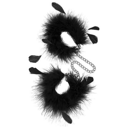 Cătușe S Pleasures Feather Cuffs cu Penis