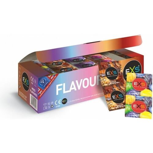 Prezervative Exs Mixed Flavours 144 | Gusturi variate pentru sex oral