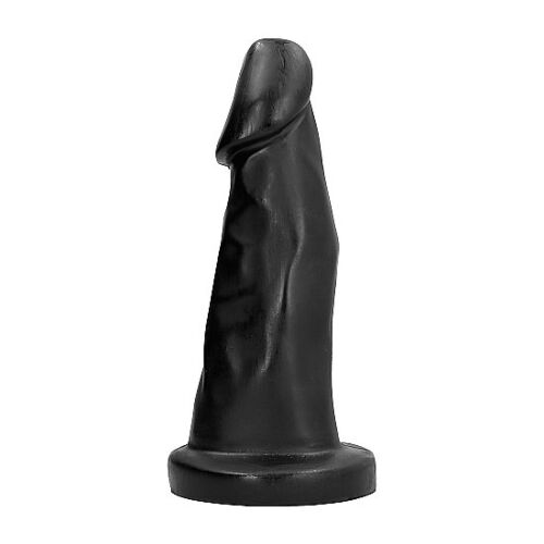 Dildo ALL BLACK 27 CM cu curbe plăcute