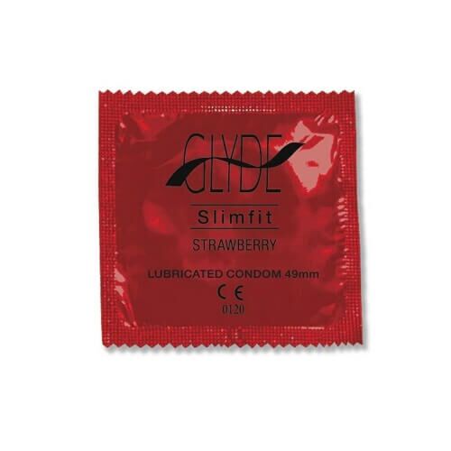 Prezervative Glyde Vegan 100 pack cu aromă de căpșuni
