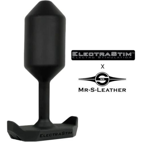 Plug Anal ElectraStim MR-S-Leather cu Electroestimulație
