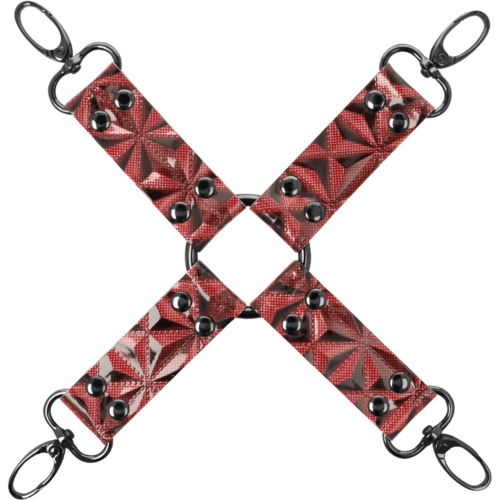 Cătușe Begme Red Edition Hog Tie pentru bondage confortabil