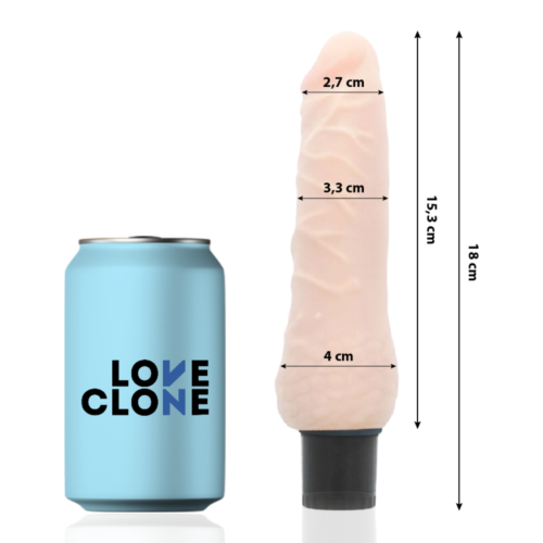 Vibrator LOVECLONE SVEN 18.5 cm cu auto-lubrifiere