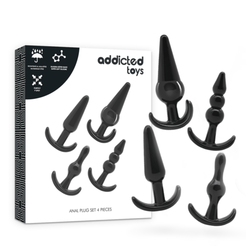 Set de 4 plugs anale ADDICTED TOYS pentru stimulație anală