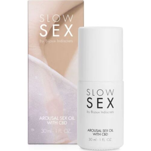 Ulei de masaj sexual Bijoux Slow Sex 30 ml și CBD