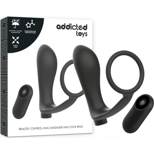 Inel cu Plug Anal Addicted Toys și Control Remoto