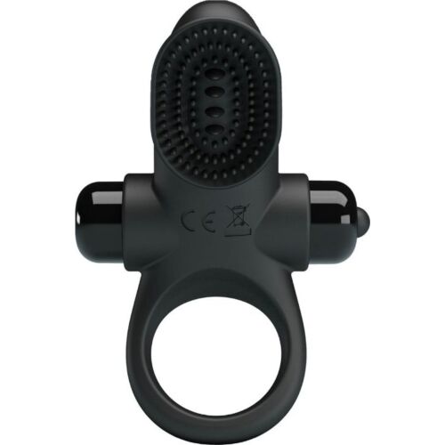 Inel Vibrator Pretty Love II pentru Penis Negru