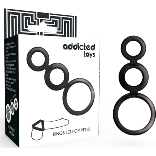Inel ADDICTED TOYS Set Ahumado cu 3 Dimensiuni