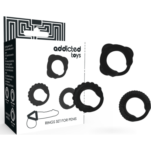 Anule Pene ADDICTED TOYS Set de 3 cu ajustare sigură