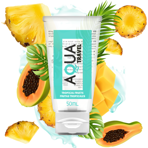 Lubrifiant Aqua Travel 50 ml cu gust de fructe tropicale
