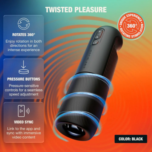 Masturbator automat ARCWAVE ORBIT cu rotație 360° negru