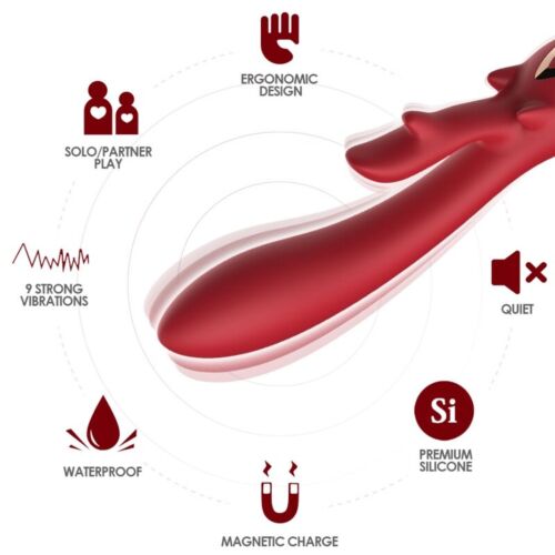 Vibrator ARMONY ELK cu funcție de rotație și vibrație