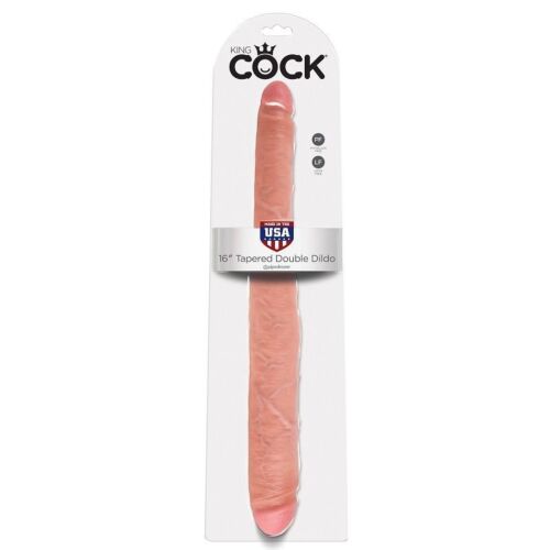 Dildo Dublu King Cock 40.6 cm cu Tact Realist