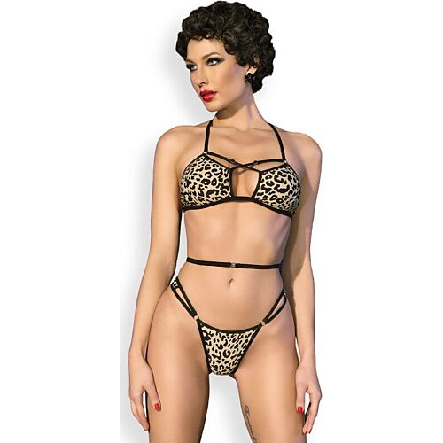 Costum de baie Chilirose CR 4497 ajustabil cu leopard