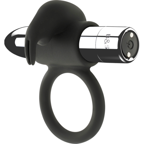 Inel vibrator reîncărcabil Black&Silver Burton