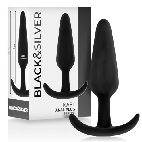 Plug Anal BLACK&SILVER Kael cu mâner mediu