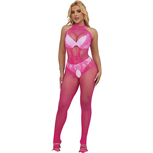 Bodystocking Lingerie Sublime 952389 cu guler înalt și dantelă